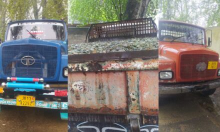 Illegal extraction & transportation of minerals:Ganderbal Police seized 03 vehicles & arrested 03 persons