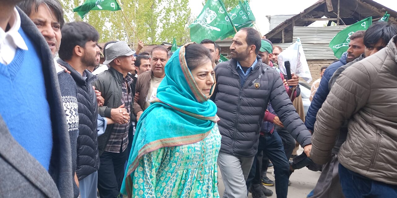 PDP’s roadshow kicks off Lok Sabha campaign in J&K