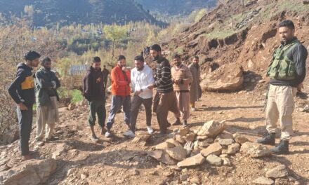 DDC Kangan-C Mudasir Majeed conducts tour to assess rainfall impact.