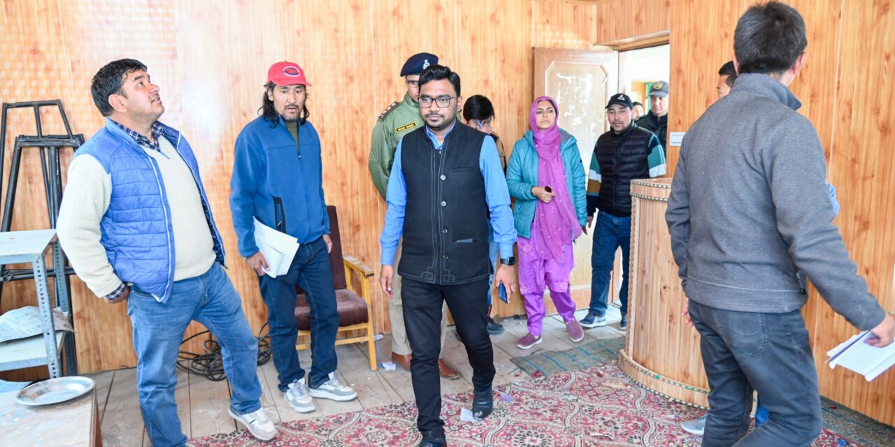 DC,DEO Kargil inspects model and critical polling stations around Kargil town