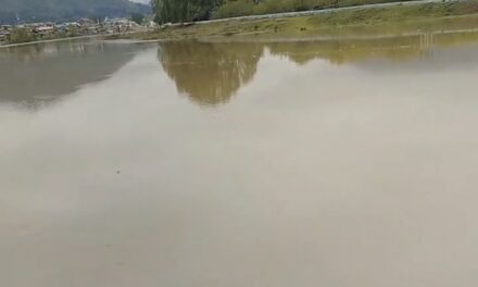 Water level touches flood declaration mark at Ram Munshi Bagh, Pampore