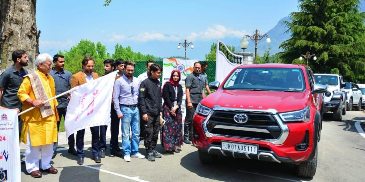 LG flags off Road Safety Awareness Tour from Raj Bhawan Srinagar