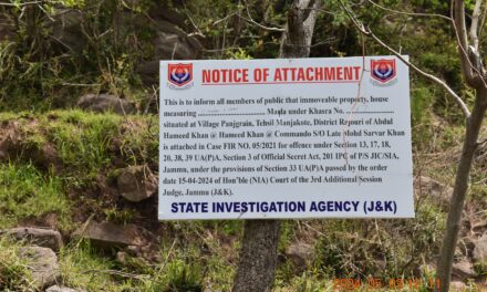 SIA Attaches Property Of Absconding LeT Militant In Rajouri