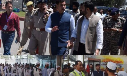 Divisional Commissioner Kashmir along with IGP Kashmir reviewed departure arrangements for first batch of Hajj pilgrims 2024 from Srinagar airport.