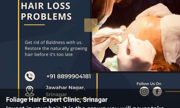 Hair transplant clinic running with registration of Dental clinic in Srinagar closed