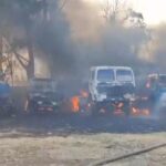Around 10 old vehicles of PHE gutted in fire in Kathua