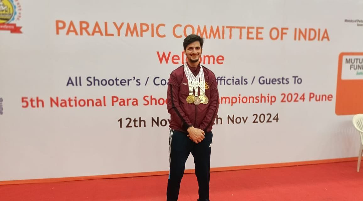 Amir Bhat becomes Kashmir’s first national para shooting champion