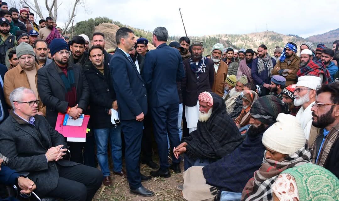 CM Omar Abdullah reaches Badhal Village in Rajouri, meets affected families