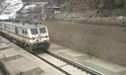 Trial run conducted over Chenab bridge on Katra-Banihal Section ahead of CRS Inspection