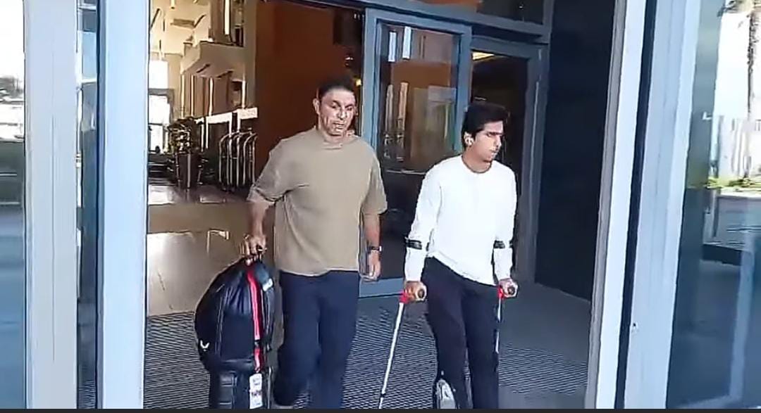 Saim Ayub leaves for London with Azhar Mahmood for ankle fracture treatment