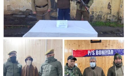 Police arrests 3 drug peddlers in Baramulla; contraband substances recovered