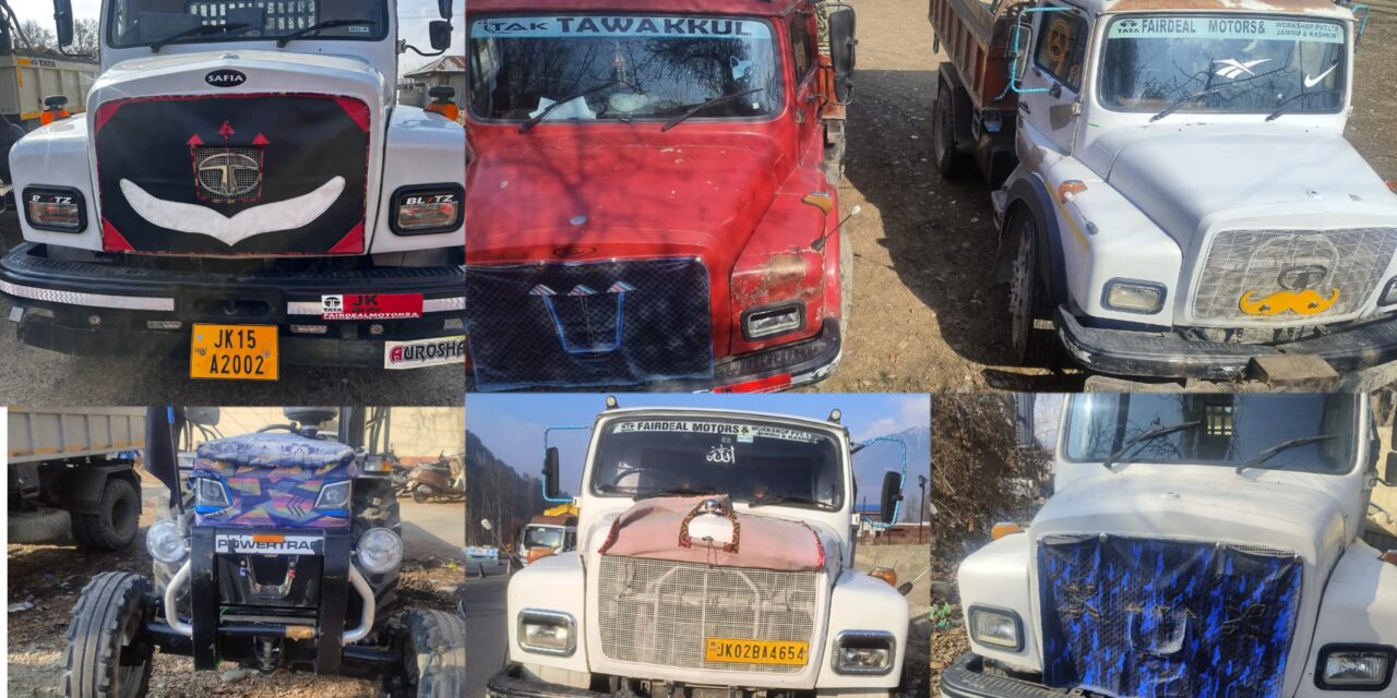 7 Vehicles Seized in Ganderbal for Illegal Mineral Extraction and Transportation: Police