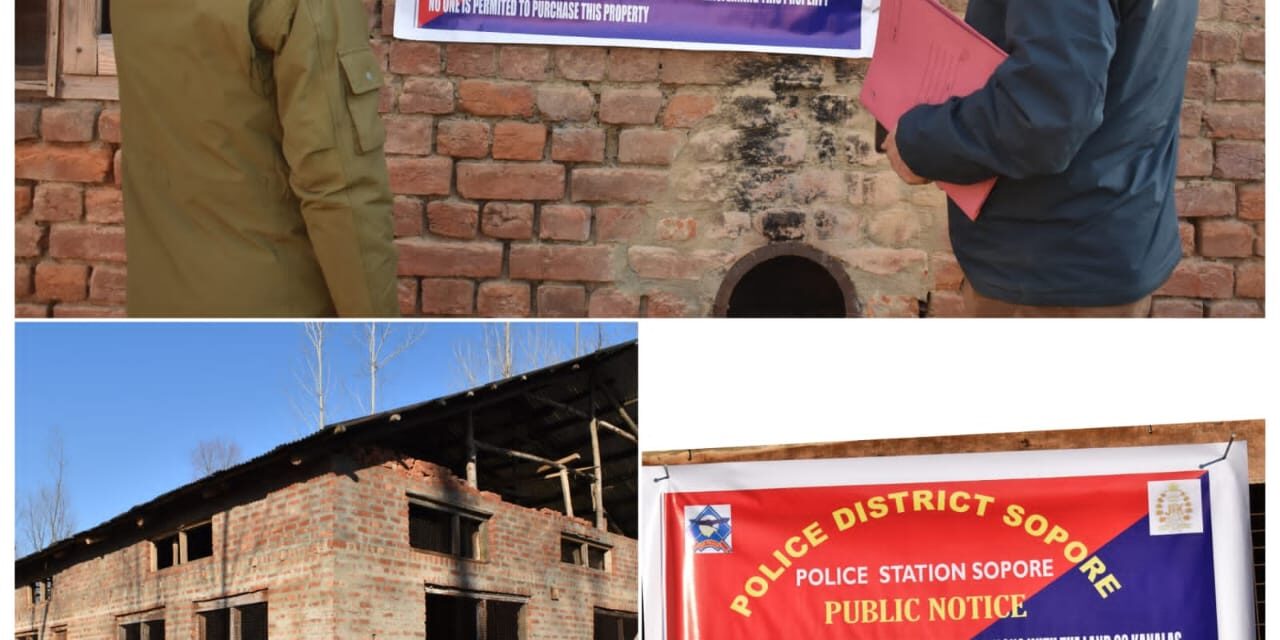 Property Worth Lacs Attached Under UAPA In Sopore: Police