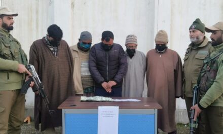 Five gamblers arrested in Budgam; stake money ₹33500, playing cards seized