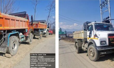 Illegal extraction & transportation of minerals:Police seize 08 vehicles in Handwara