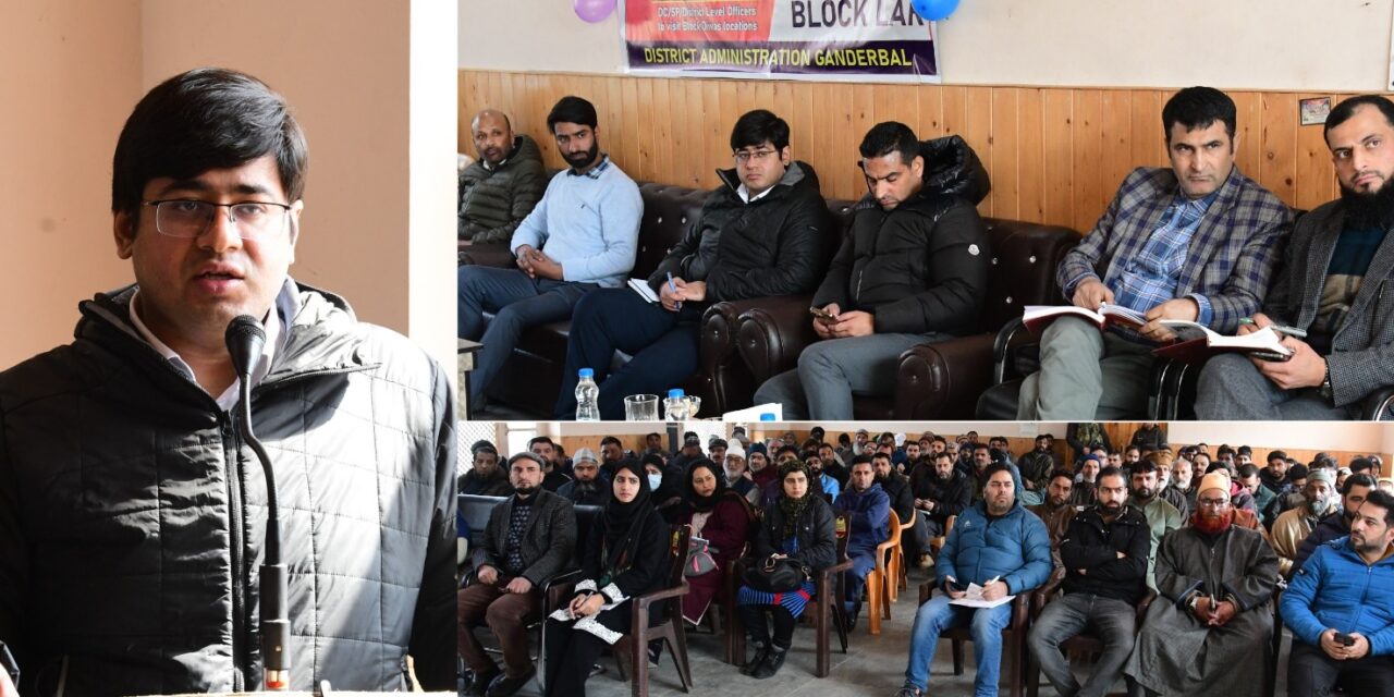 DC Ganderbal presides over weekly Block Diwas at Manigam