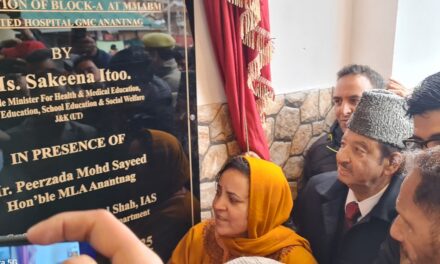 Sakeena Itoo inaugurates Cath Lab, new block in MMABM Associated Hospital, GMC Anantnag