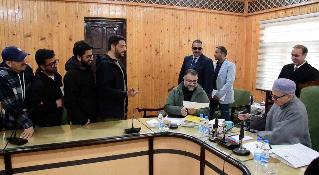 Ganderbal Press Association Delegation Led by President Ayaz Sofi Meets Chief Minister Omar Abdullah