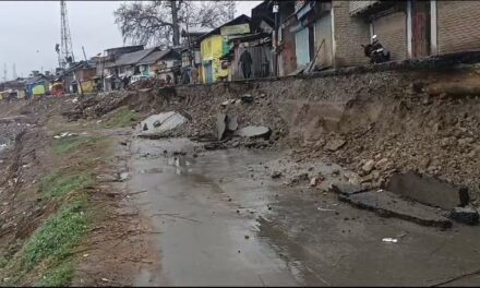 Days after developing cracks, portion of Hajin road collapses, traffic restricted