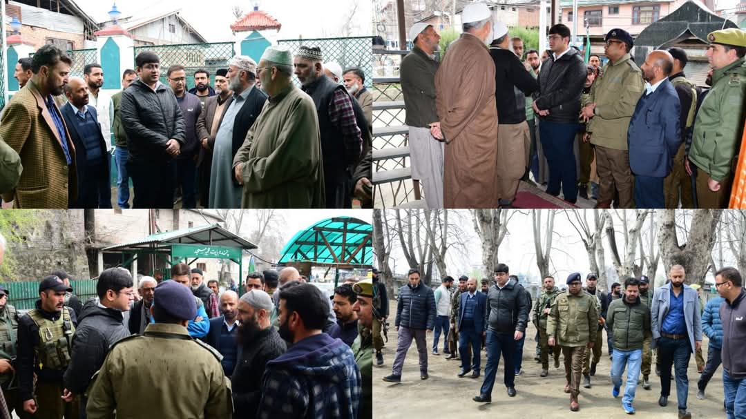 DC Ganderbal visits mosques, Shrines to review arrangements for upcoming festive days