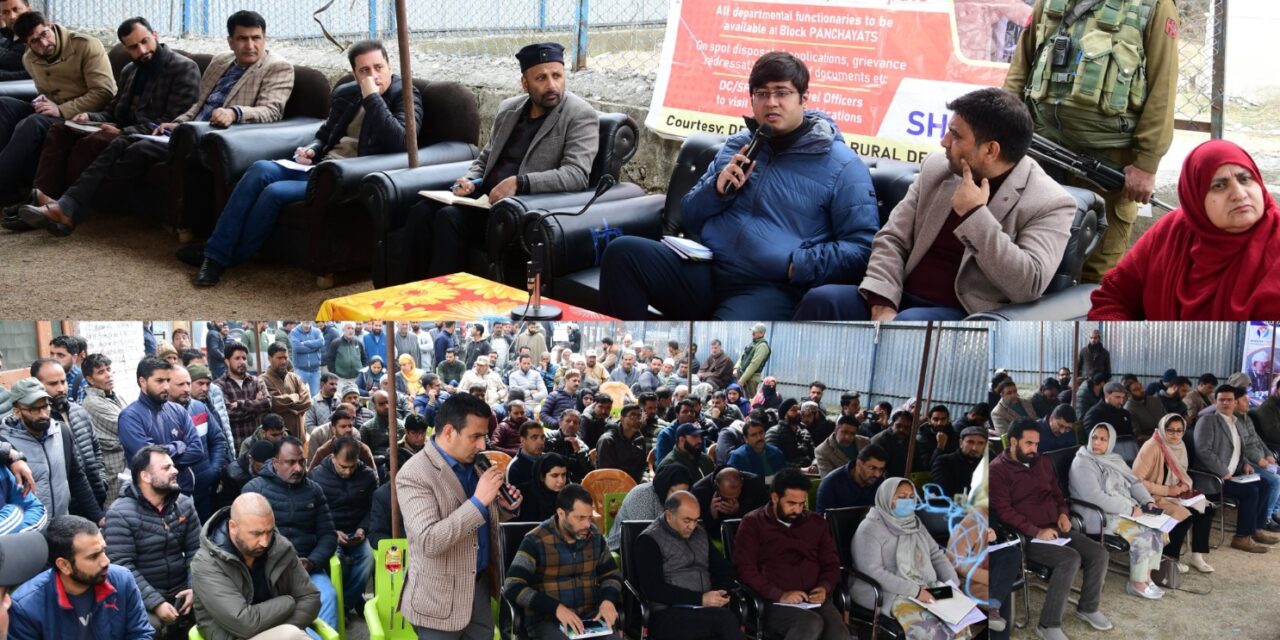 Distt admin Ganderbal holds public outreach program at Tulbagh Sherpathri