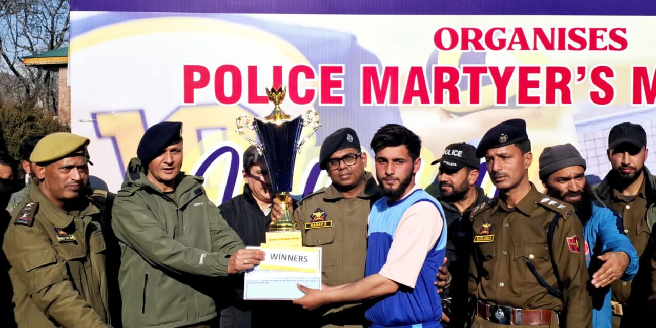 Police Martyrs Memorial Volleyball Tournament concludes in Ganderbal.