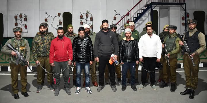 Police Books 06 Infamous Drug Peddlers Under the PIT NDPS Act in Srinagar