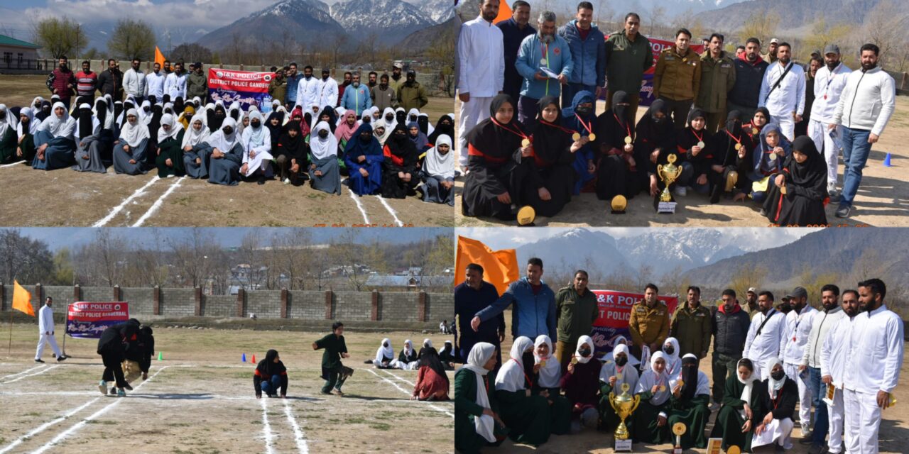 Ganderbal Police organizes “Kho Kho Tournament” Under Civic Action Programme in Kangan