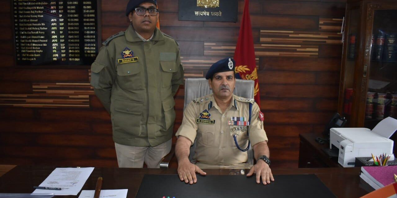 Khalil Ahmad Poswal-JKPS Takes Over as SSP Ganderbal, Emphasizes Transparent and People-Centric Policing
