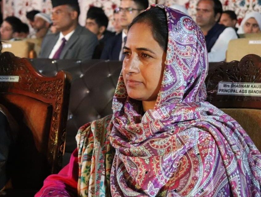 Shabnam Kausar of Army Goodwill School, Bandipora, Honored with Prestigious Best Principal Award
