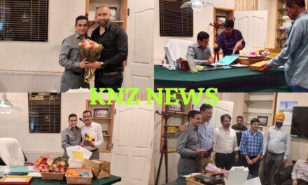 Tatheer Manzoor Assumes Charge as Superintending Engineer, R&B Circle Srinagar South