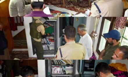 Sopore Police Conduct Search at JEI-Linked Individual’s Residence; Incriminating Material Seized