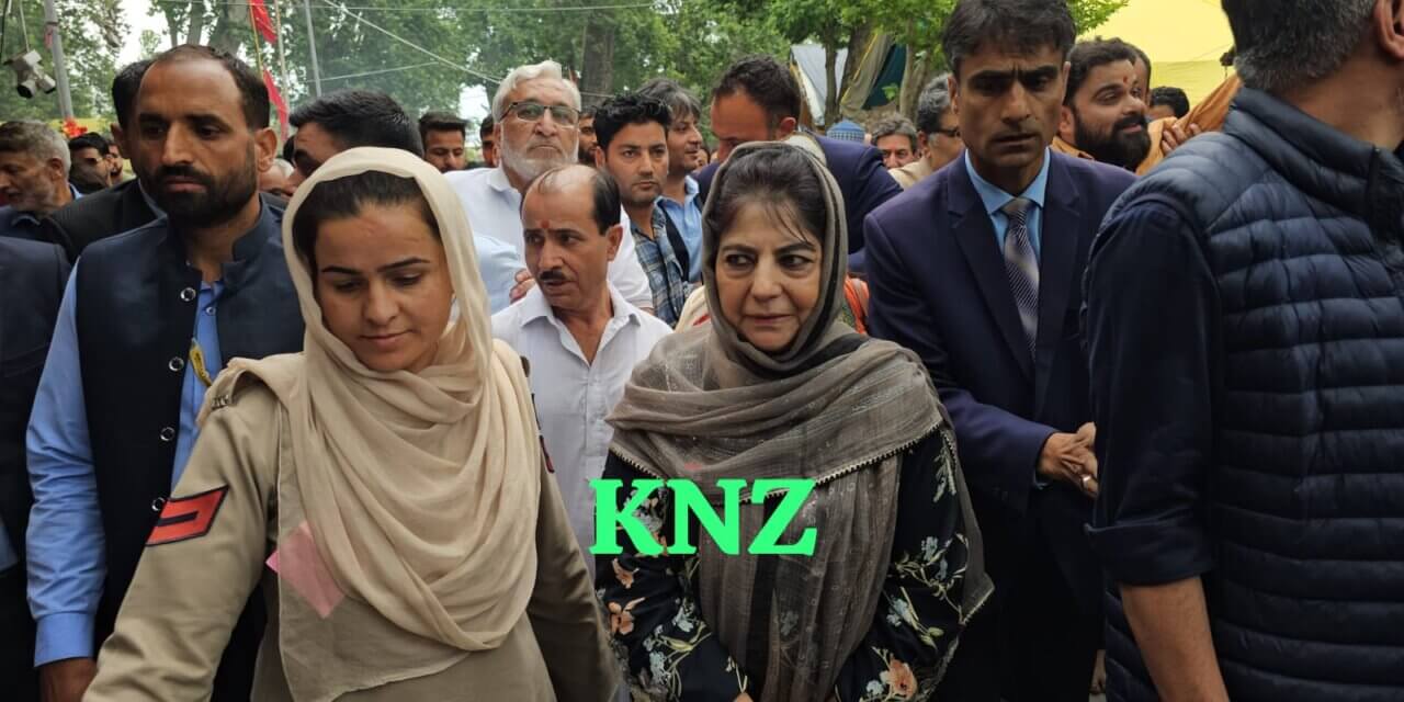 J&K incomplete without Kashmiri Pandits: Mehbooba Mufti at Kheer Bhawani temple