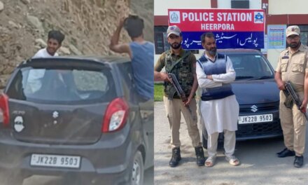 Four Booked For Reckless Driving on Mughal Road, Vehicle Seized