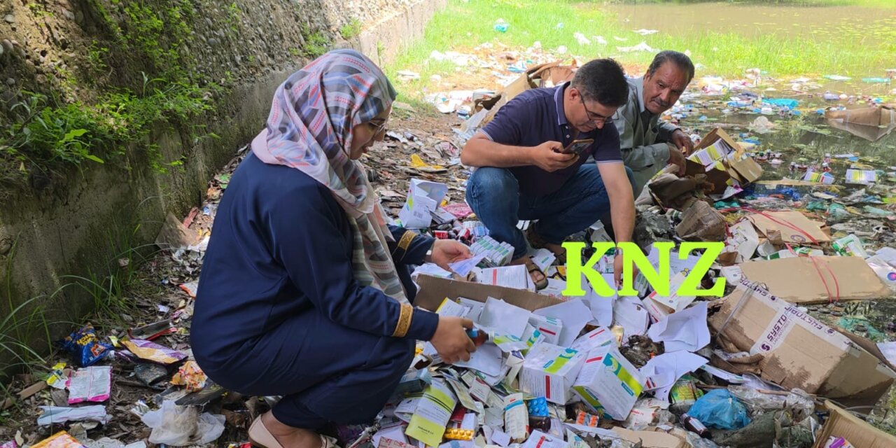 Medicines Worth Lakhs Found Dumped in Forest Canal at Gundrehman Ganderbal, Drug Control Authorities Launch Probe