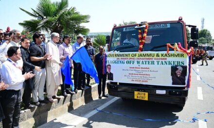 CM flags off fleet of water tankers to strengthen drinking water supply in Kashmir