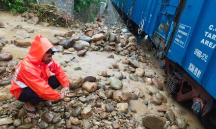 Goods train derails amid heavy rains in J-K’s Kathua
