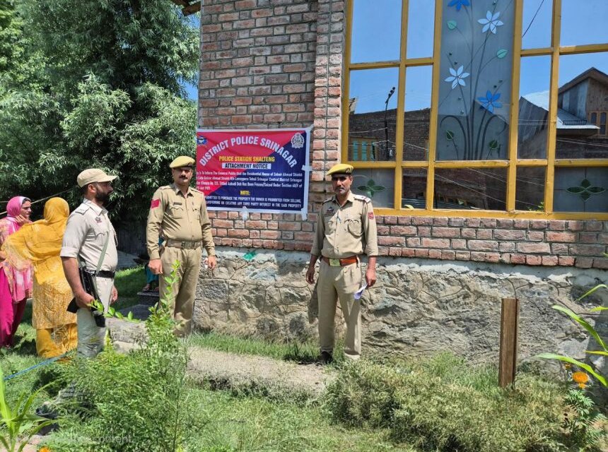 Property of Notorious Drug Peddler Worth ₹1 Crore Attached Under the NDPS Act In Srinagar: Police