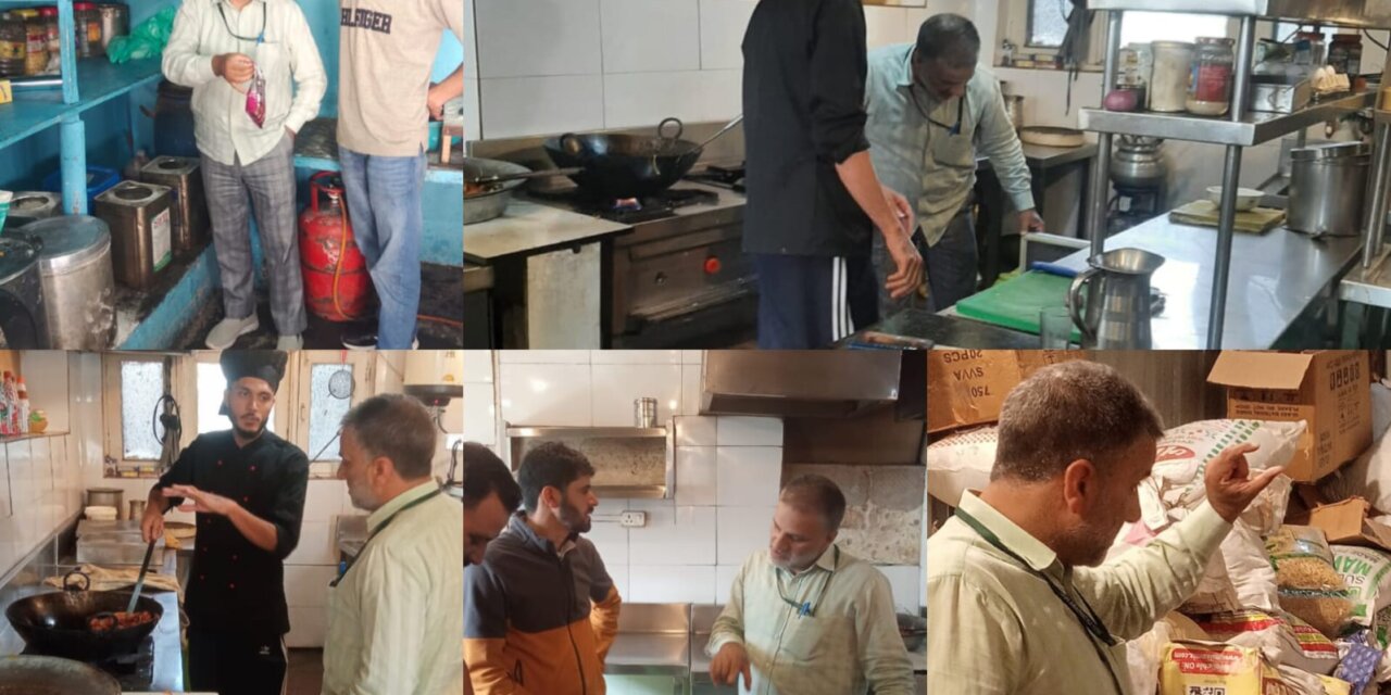 Food Safety Inspection Conducted in Sonamarg Hotels;One Hotel Fined, Three Issued Notices for Violations