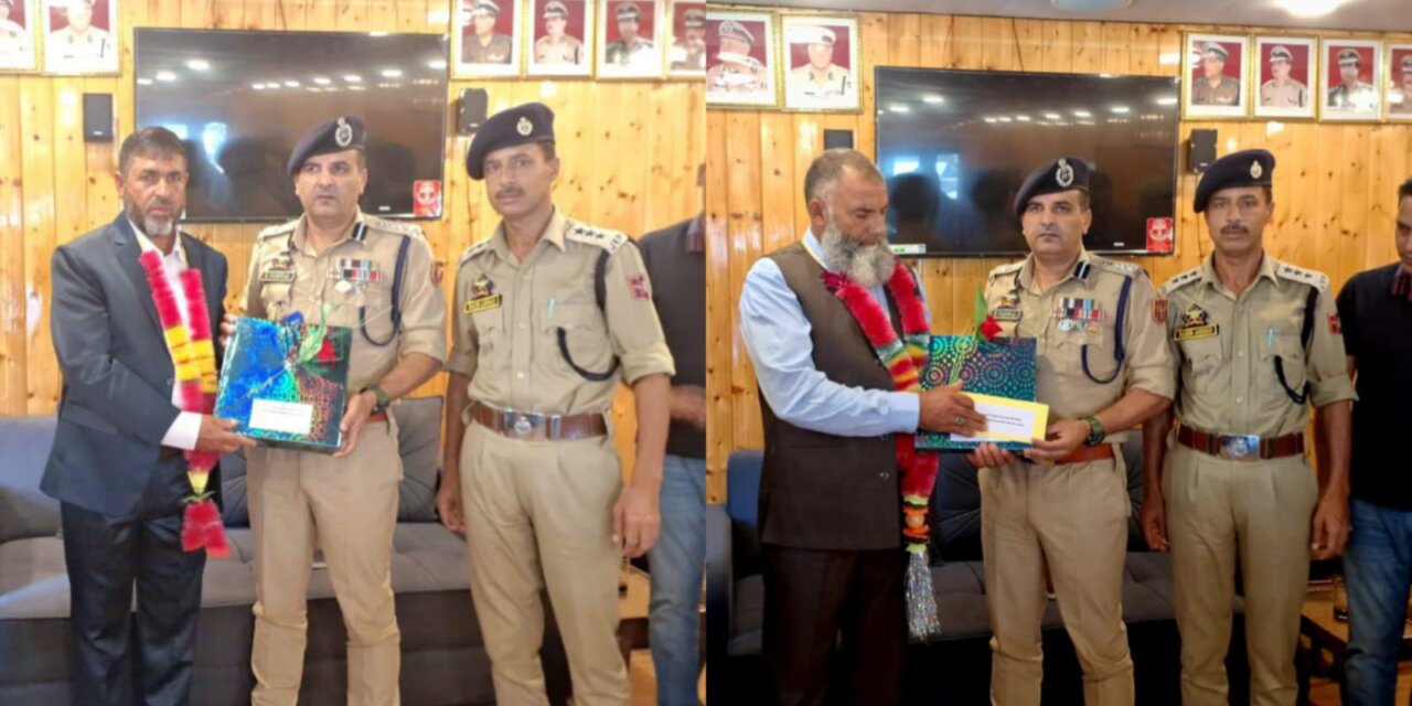 Ganderbal Police accords heartfelt farewell to two officers on superannuation at DPL Ganderbal