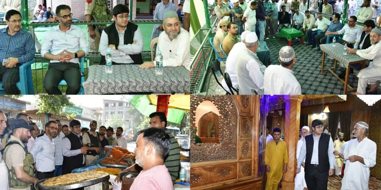 DC Ganderbal inspects arrangements for Annual Urs of Hazrat Qamaruddin Bukhari (RA) at Saloora