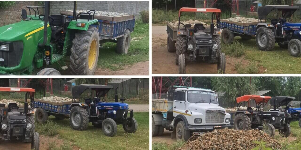 Ganderbal Police Crack Down on Illegal Mining, Seize 6 Vehicles