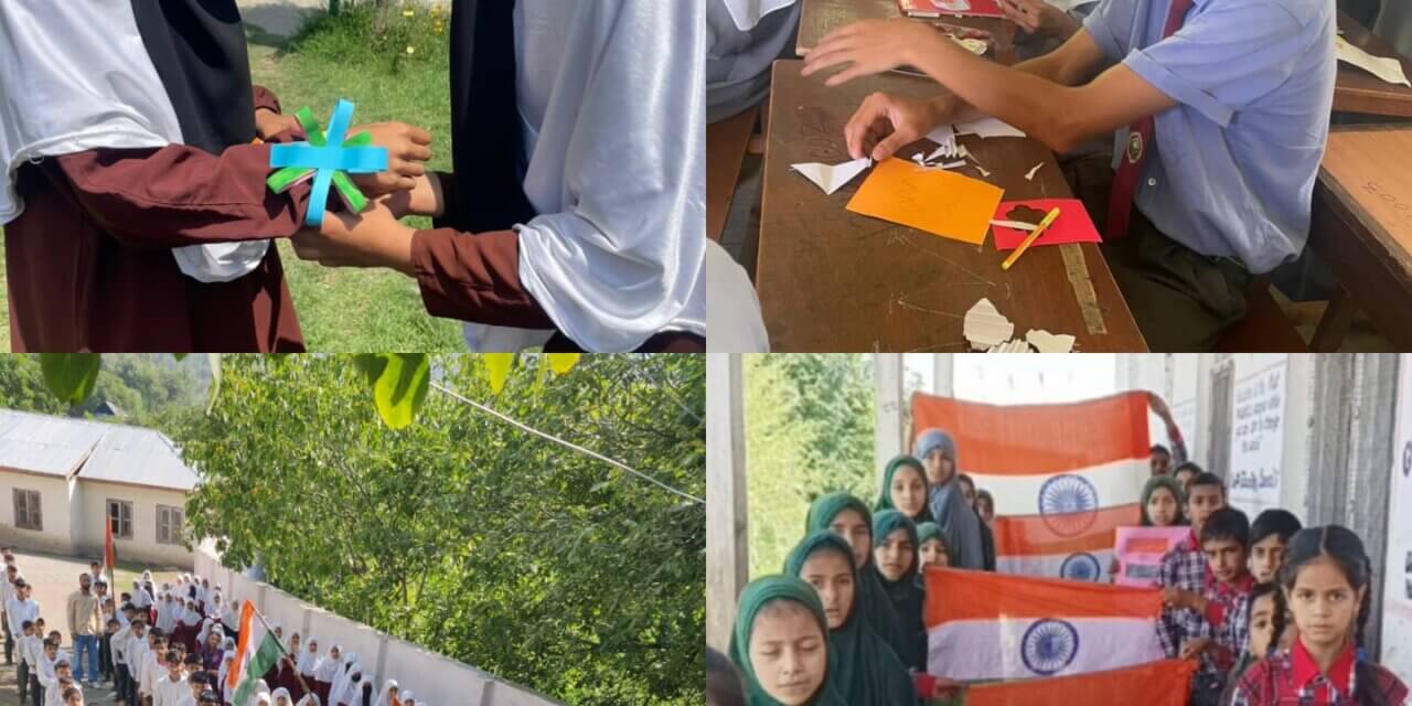Students participate actively in patriotic activities under HGT campaign in Ganderbal Schools