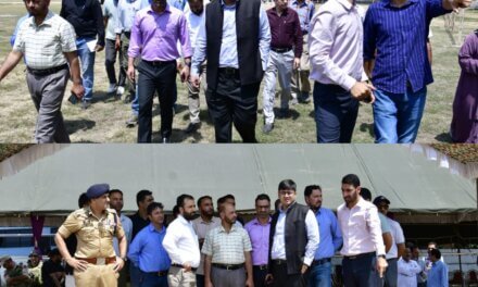 DC Ganderbal inspects preparations at Qamaria Ground for Independence Day Celebrations