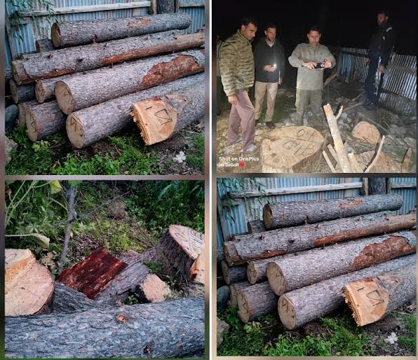 Shopian Police, Forest Department Recover Illicit Timber; Case Registered