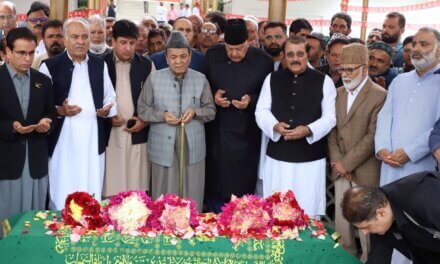 NC President Farooq Abdullah, CM Omar Abdullah pay tributes to former CM Sheikh Abdullah on his death anniversary