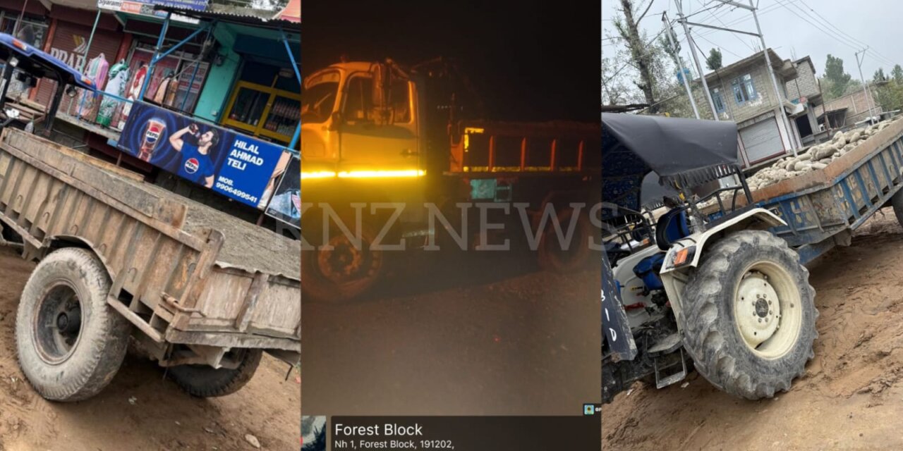 Ganderbal Police Seizes 3 Vehicles in Ongoing Drive Against Illegal Mining