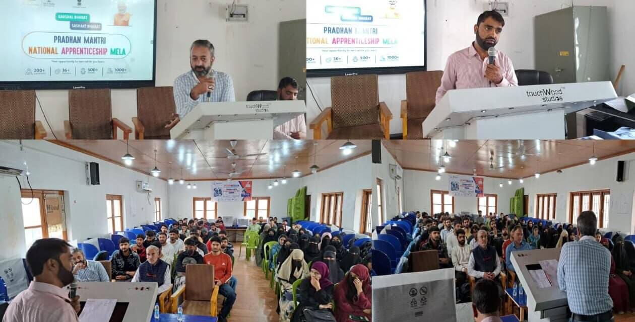 Mega Apprenticeship Mela organized at ITI Ganderbal : “Skill is the only true weapon to earn with dignity and sustain a better future.” Bilal Bhat