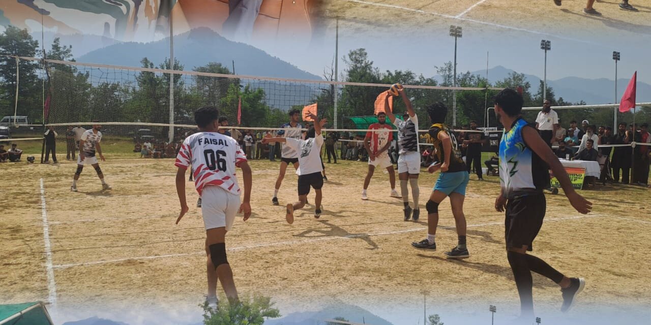 42 RR Organizes Volleyball Tournament at Sports Stadium Bajwani Tral