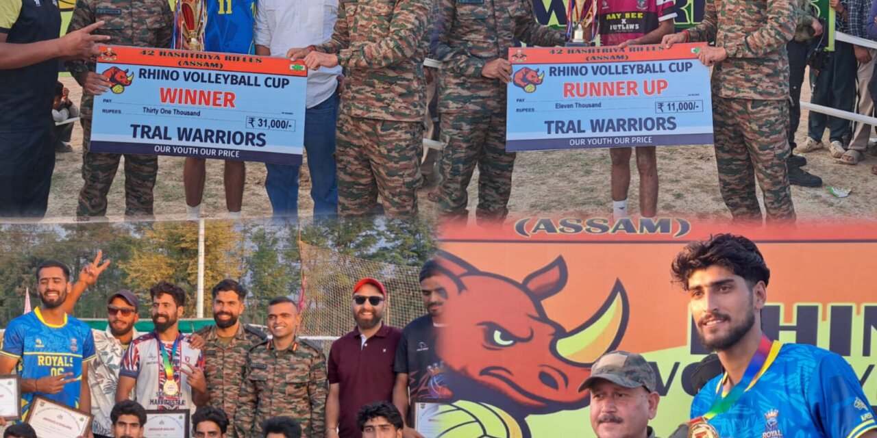 Royals Volleyball Club Srinagar Lifts 42RR Volleyball Tournament Title at Bajwani Tral
